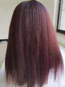 Lydia Afro Kinky Straight U Part Natural Black Color Hair Wig Heat Resistant Synthetic 16-22 Inch Daily Wigs For Women  Ladies