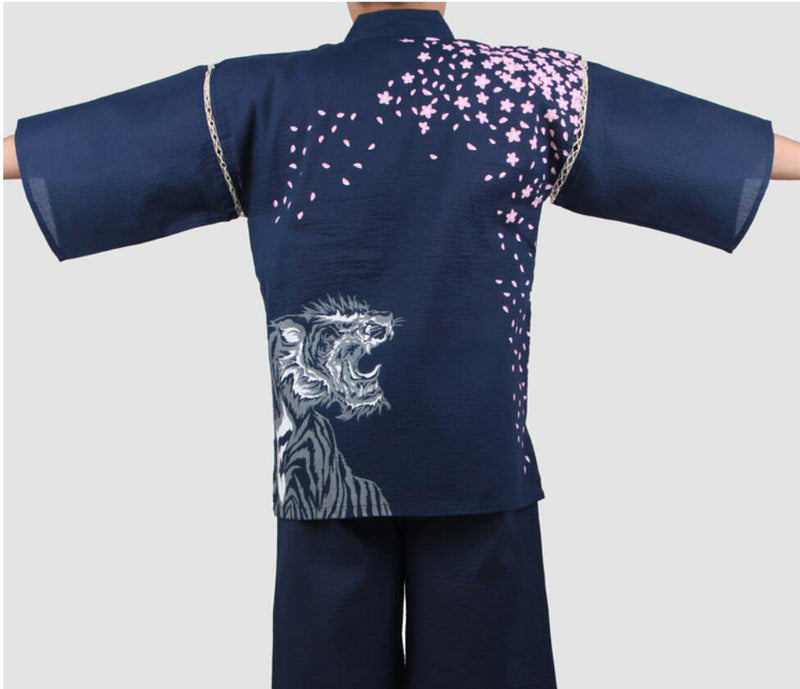 Traditioal Japanese Pajamas Sets Men Yukata Kimono Cotton Male Loose Japan Home Clothing Sleepwear Bathrobe Leisure Wear A52508