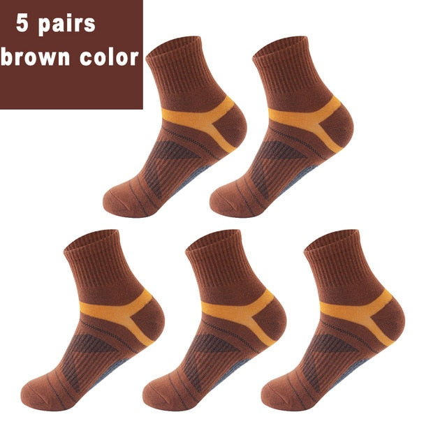 10 STÜCKE = 5 Paar Hochwertige Baumwolle Neue Herbst Herrensocken Laufende Winter Lässige Atmungsaktive Aktive Socken Streifen Sportsocken EUR38-48