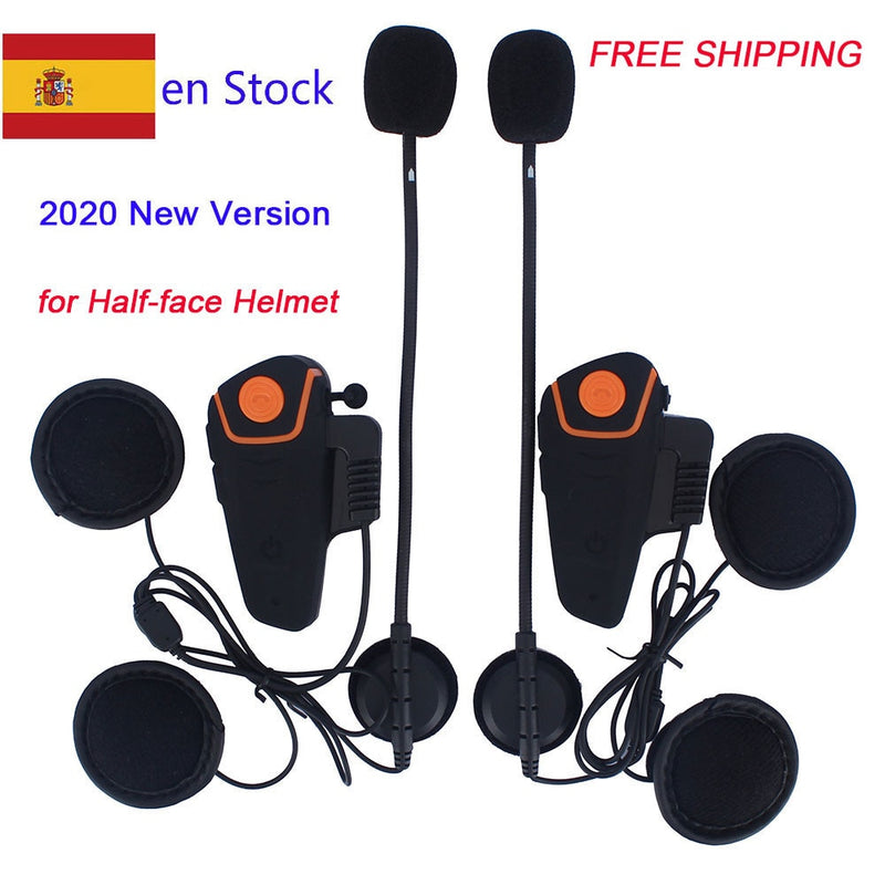 2022 Version BT-S2 1000m 30M IPX7 Waterproof Moto Helmet Bluetooth Wireless Headset Motorcycle bluetooth intercom for motorcycle