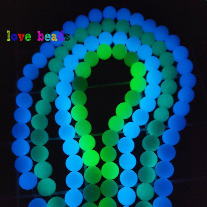 6/8/10mm Natural Stone Luminous Glowing In The Dark Round Beads for Jewelry Making DIY Bracelet Accessories 15inch Mineral Beads