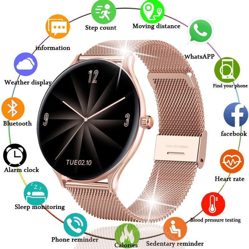 LIGE, nuevo Reloj Inteligente para hombres, Reloj Inteligente deportivo, rastreador de actividad física, resistente al agua, pantalla táctil de círculo completo, Reloj Inteligente para Android IOS
