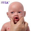 IVITA WB1513 59cm 5210g Original Full Silicone Reborn Baby Dolls Eyes Opened Newborn Alive Laughing Babies Toys for Kids Gift