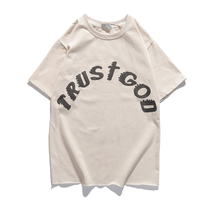 Kanye West Kids See Ghosts Übergroßes T-Shirt für Herren, Tour-Gedenkdruck, Retro, lockeres Harajuku-T-Shirt mit Rundhalsausschnitt und kurzen Ärmeln