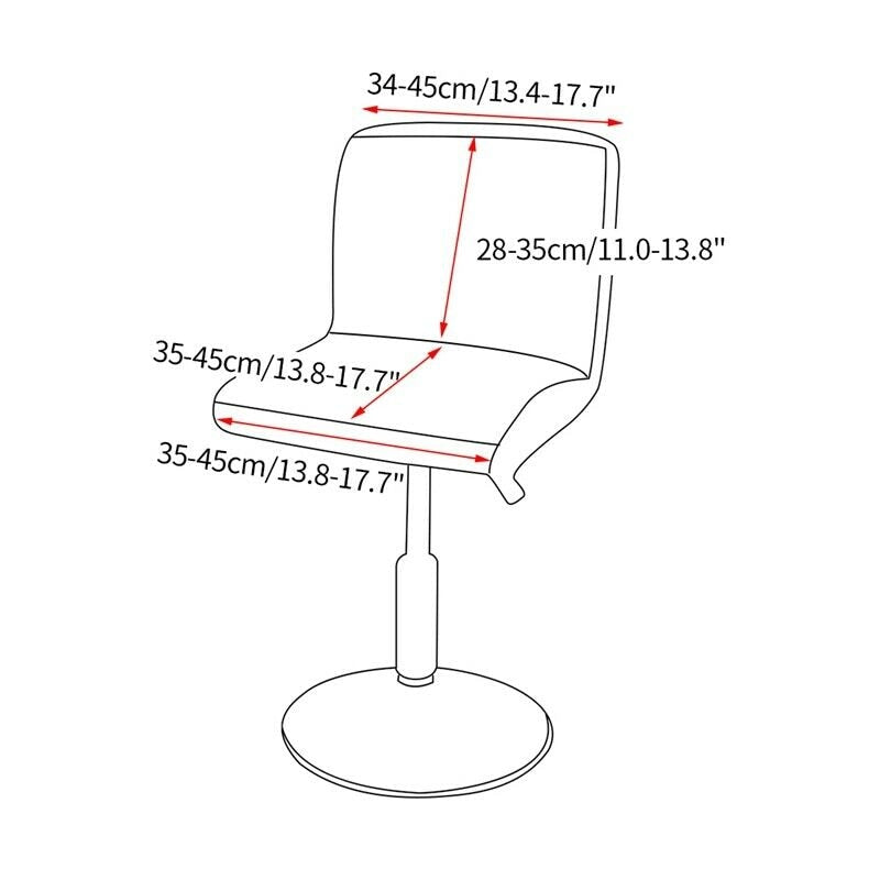 Stretch-Barhocker mit niedriger Rückenlehne und Spandex-Sitzbezug Esszimmerstuhlbezug Barstuhl-Sitzbezug Bürositzbezug