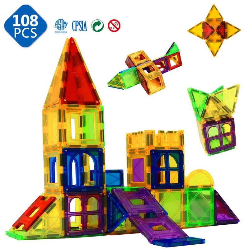 Romboss Big Size 3D Magnetic Tiles Building Blocks Magnet Constructor Brick Sets Educational Toys for Children Gifts