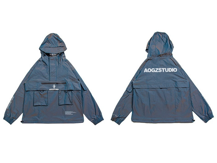 11 BYBB'S DARK Reflective Cargo Jacket Abrigos Streetwear Función táctica Pullover Harajuku Multi-bolsillo Hoody Windbreaker Coats