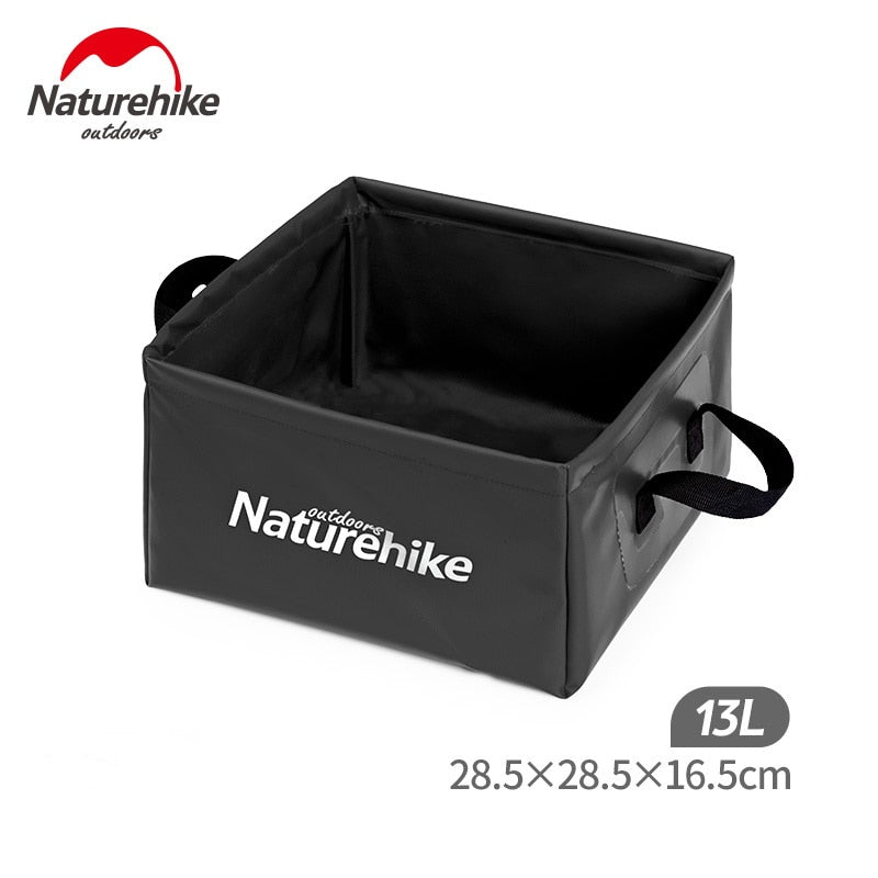 Naturehike 13L Outdoor Folding Waterproof Washbasin Foldable Square Sink Ultralight Water Bucket Washbowl Footbath Camping