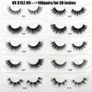 30/40/100/Paar Visofreie Nerzwimpern mit Tablett ohne Box Handgemachte natürliche falsche Wimpern Full Strip Lashes Wiederverwendbare lange Wimpern
