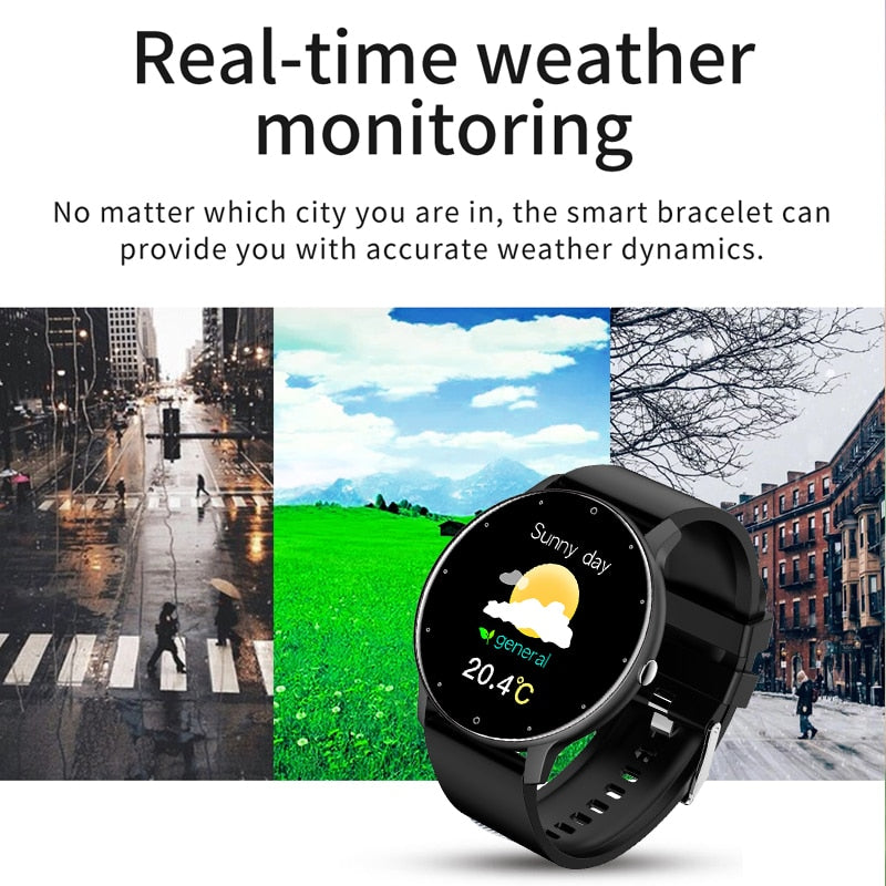 LIGE 2022 Neue Smart Watch Männer Voller Touchscreen Sport Fitness Uhr IP67 Wasserdicht Bluetooth Für Android ios Smartwatch Männer + Box
