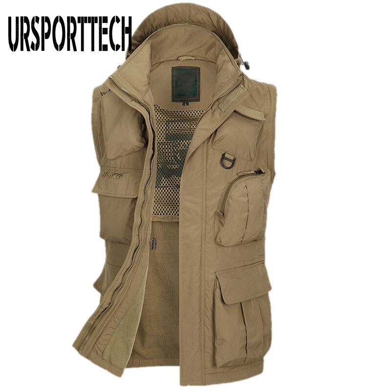 URSPORTTECH Winter Jacket Men Thick Fleece Military Parkas Big Size Overcoat Thicken Warm Windbreaker Jackets Homme High Quality