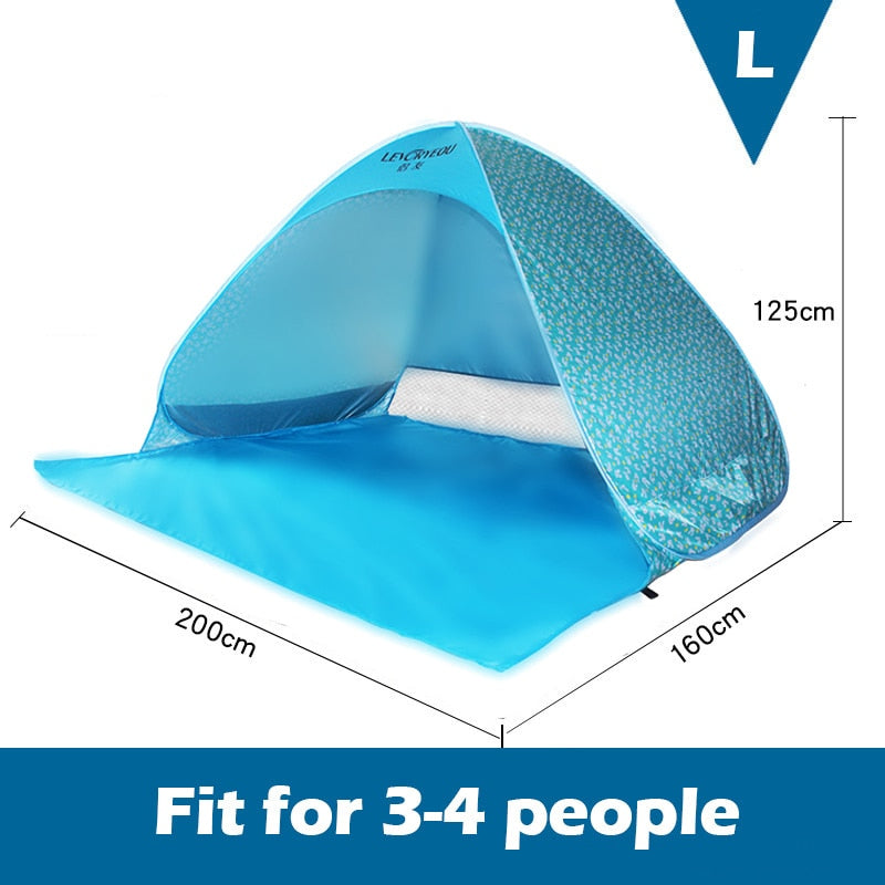 Full Automatic Camping Tent With Door Window Anti-UV Awning Tents Quick Opening Outdoor Sunshelter For 1-4 People Sunproof X147B