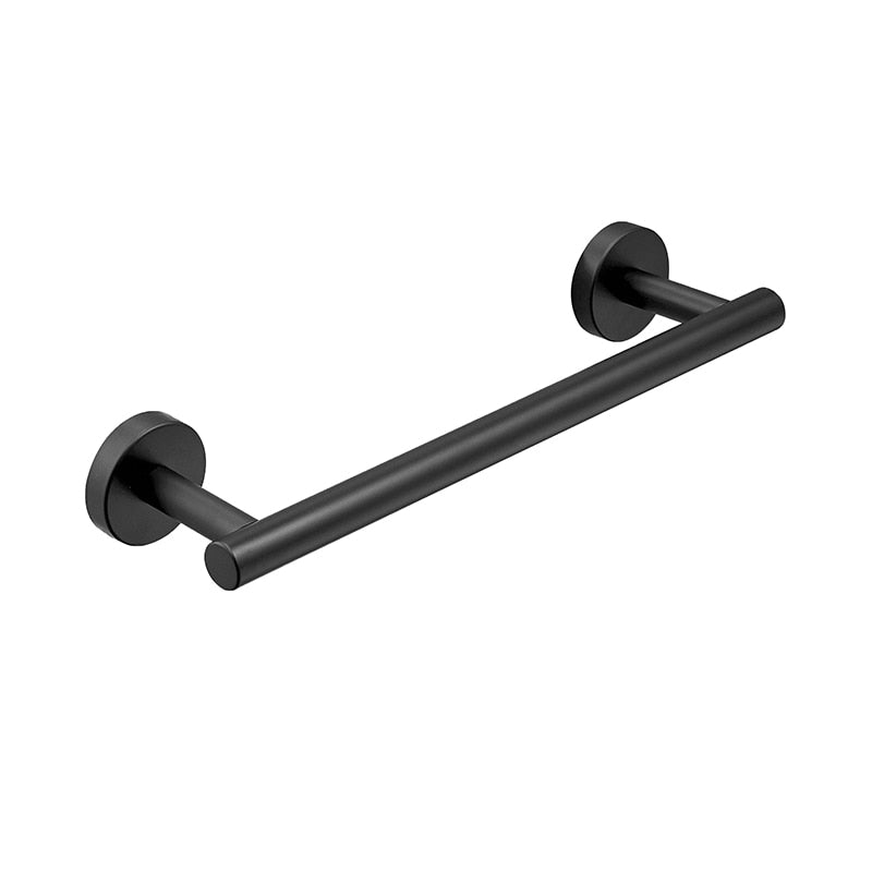 SUS304 Black Bathroom Hardware Set Towel Bar Rack Toilet Paper Holder Robe Hook Stainless Steel Gold Bathroom Accessories