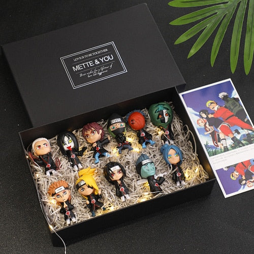 Complete Set of Toy Naruto Hand Made Model Gift Box Uzumaki Naruto Uchiha Sasuke Kakashi