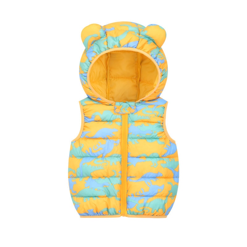 Children Warm Down Vest Autumn Baby Boys Girls Thicken Waistcoat Kids Outerwear Vests Children High Quality Hooded Jackets Vest