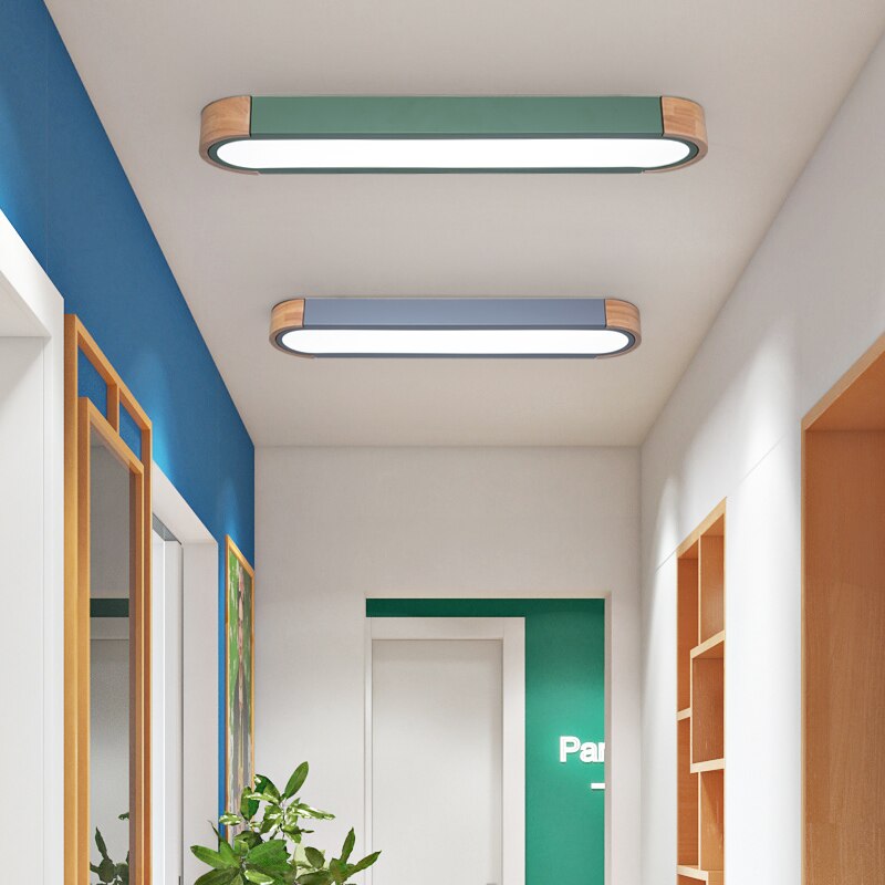 Nuevas luces de techo minimalistas con Control remoto, lámparas de techo decorativas de madera, paneles para sala de estar, dormitorio, pasillo, luminaria