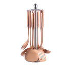 1/7 pcs Stainless Steel Kitchenware Set Long Handle Cooking Tools Matt Polish Slotted Turner Gold Kitchen Accessories Utensil