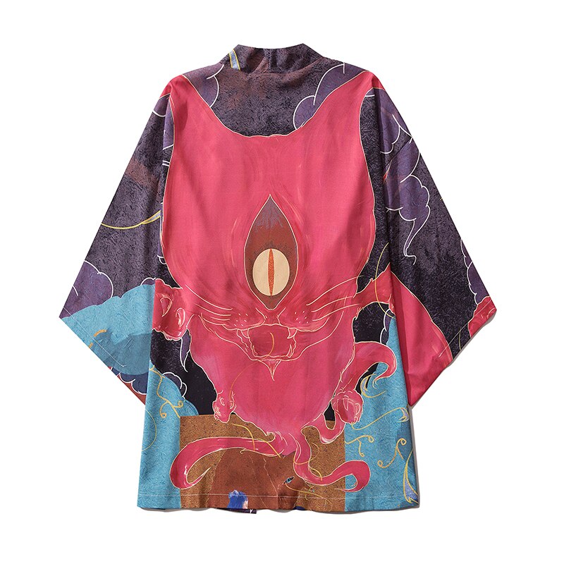 Primavera otoño japonés tradicional Haori Samurai Oriental Yukata ropa кимоно японский стиль ropa de calle diaria de alta calidad