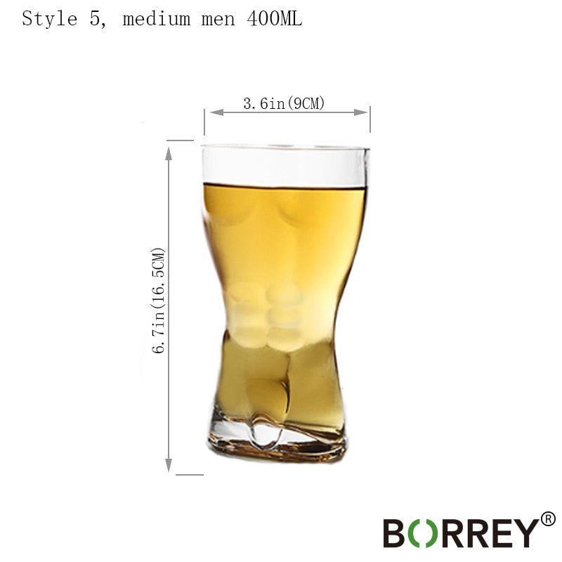 BORREY, copa de cerveza única, divertida copa de vino, whisky, Vodka, vasos de chupito, barra creativa, copa de cóctel, taza con forma de cuerpo, taza de jugo de café