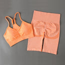 SVOKOR Crop Top Gym Set Seamless Women Yoga Workout Set Fintess Clothing Push Up Leggings Sport Wear Women Suits Tracksuit