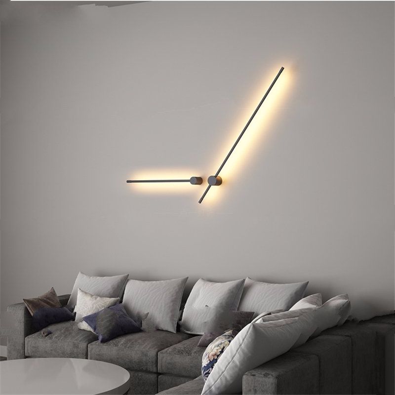 Modern Creative Simple LED Wall Lamp Nordic Minimalist Living Room Home Decor Sofa Background Wall Light Bedroom Bedside Lamps