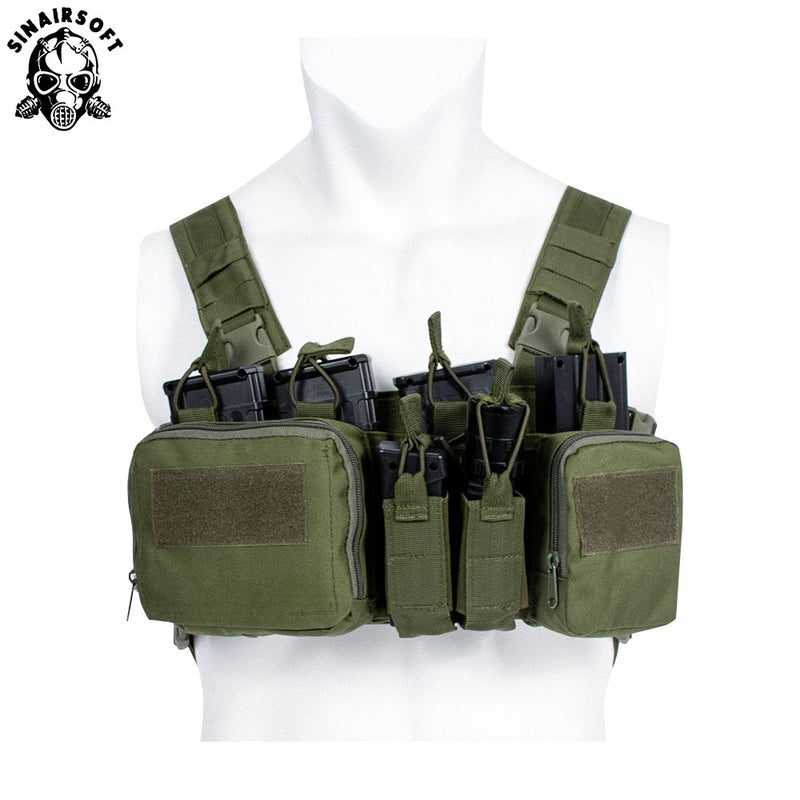 CS Match Wargame TCM Chest Rig Airsoft Tactical Vest Military Gear Pack Magazine Pouch Holster Molle System Waist Men Nylon Swat