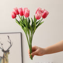 10pcs Tulip Artificial Flower Branch PU Tulipas Flor Artificial Bouquet Real Touch Fake Flower for Wedding Home Table Decoration