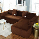 2022 Velvet L Shaped Sofa Cover For Living Room Elastic Furniture Couch Slipcover Chaise Longue Corner Sofa Covers Stretchable