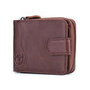 BULLCAPTAIN Men's  Leather Wallet Business Wallets Multifunction Multifunctional Business Card Holder Small Card Box