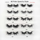 Visofree 30/40/100 Pairs Lashes Bulk Mink Eyelashes 3D Mink False Eyelashes 100% Cruelty-free Dramatic Eyelashes 25mm 5D Lashes