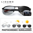 LIOUMO Brand Rimless Photochromic Sunglasses Men Polarized Chameleon Glasses Women Driving Goggles Sun Glasses zonnebril heren
