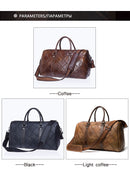 WESTAL leather duffle bag men's travel bag leather vintage weekend bag men's travel bags genuine leather luggage/overnight tote