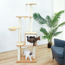 Cat Tree House Condo Cat's Activity Center con Double Condo Indoor Soft Perch Totalmente envuelto Scratching Sisal Post rascador gato