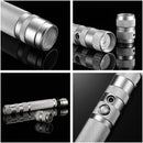 Metal Handle RGB Cosplay Double-edged Lightsaber Laser Sword 7 Colors Change LED Switchable Sound And Light For Boys Girls Gift