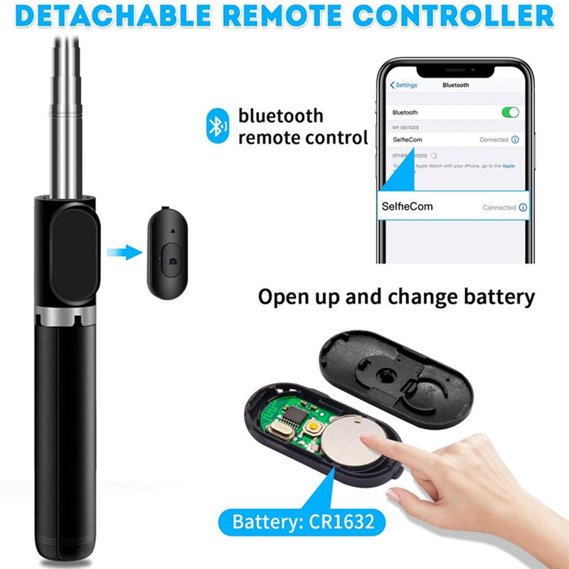 4 en 1 inalámbrico Bluetooth selfie stick con trípode Aleación auto selfiestick smartphone selfie-stick 3 teléfono para cámara de iphone