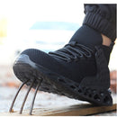 Men Safety Shoes with Metal Toe Indestructible Ryder Shoe Work Boots with Steel Toe Waterproof Breathable Sneakers Work Shoes