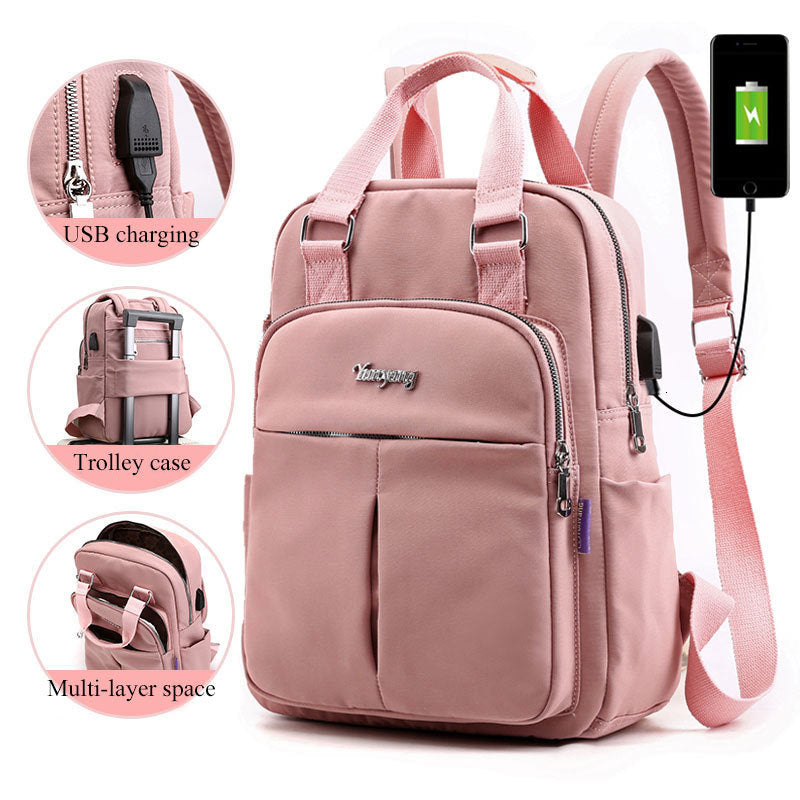 Girls Laptop Backpacks Pink Men USB Charging Bagpack Women Travel Backpack School bags Bag For boys Teenage mochila escolar 2022