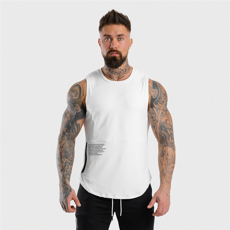 Männer Reißverschluss Ärmellose Weste Sommer Atmungsaktiv schnell trocknend Männliche Enge Turnhallen Kleidung Bodybuilding Unterhemd Fitness Tanktops