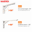 NAIERDI 2PCS Triangle Folding Angle Bracket Heavy Support Adjustable Wall Mounted Bench Table Shelf Bracket Furniture Hardware