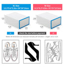 6Packs Transparent Shoe Box Shoes Organizers Plastic Thickened Foldable Dustproof Storage Box Stackable Combined Shoe Cabinet