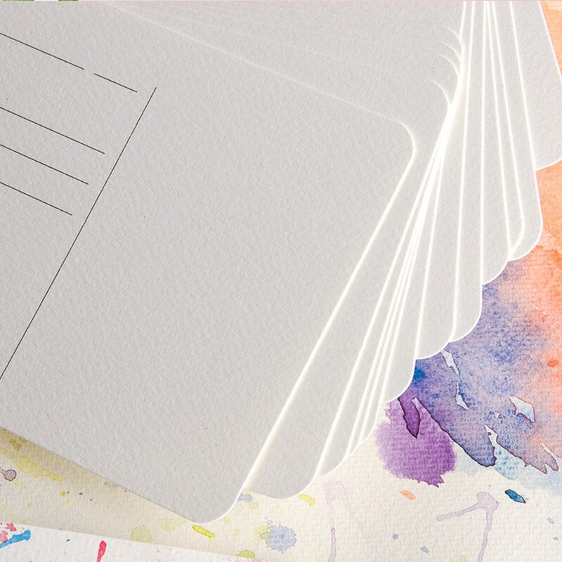 Aquarellpapier-Postkarte, 25 % Baumwolle, 140 lb (300 g/m²), runder Aquarellblock, Reise-Kunsttagebuch