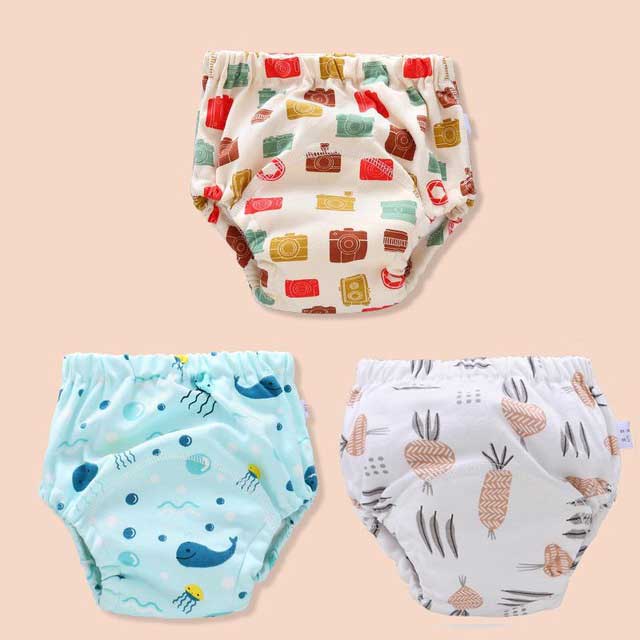 Baby Reusable Diapers Panties Potty Training Pants For Children Ecological Cloth Diaper Washable Toilet Toddler Kid Cotton Nappy