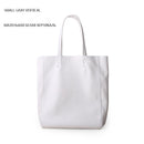 Bolso de hombro de cuero informal Simple para mujer, diseñador de marca de lujo, bolsos de mano de cuero genuino para mujer, bolso de viaje, bolso de mano grande para mujer