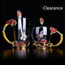 Handgemachte Emaille Kaffeetasse Kristallbecher Milch Zitrone Blumentee Tasse Hochwertiges Glas Trinkgeschirr Geschenk Paar Tasse Für Liebhaber Hochzeit