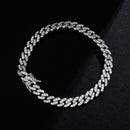 JINAO New 9&quot; 10&quot; Gold/Silver Color Anklet 9mm Charm Cuban Chain Anklet Iced Out Cubic Zirconia Anklet Gift Fashion Jewelry Gift