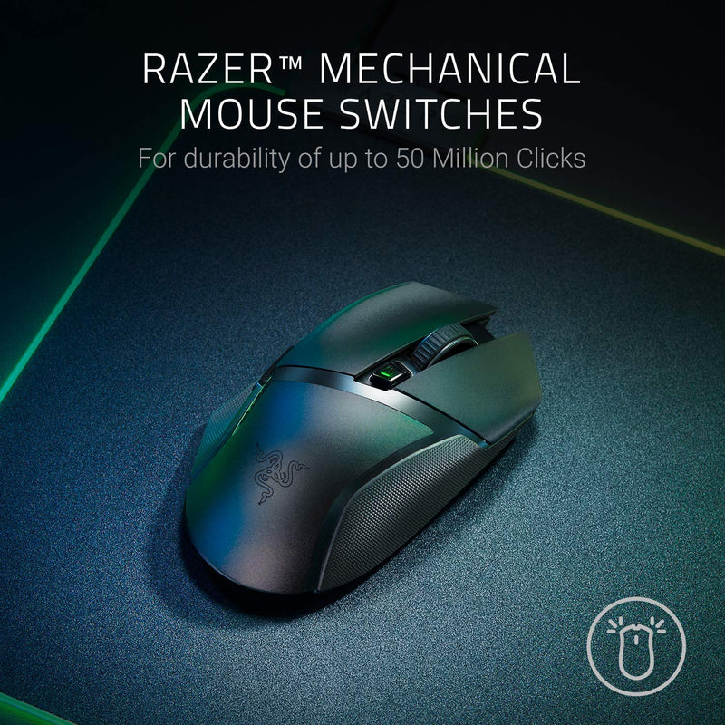 Ratón inalámbrico para juegos Razer Basilisk X Hyperspeed: sensor óptico de 16000 DPI DPI compatible con Bluetooth e inalámbrico