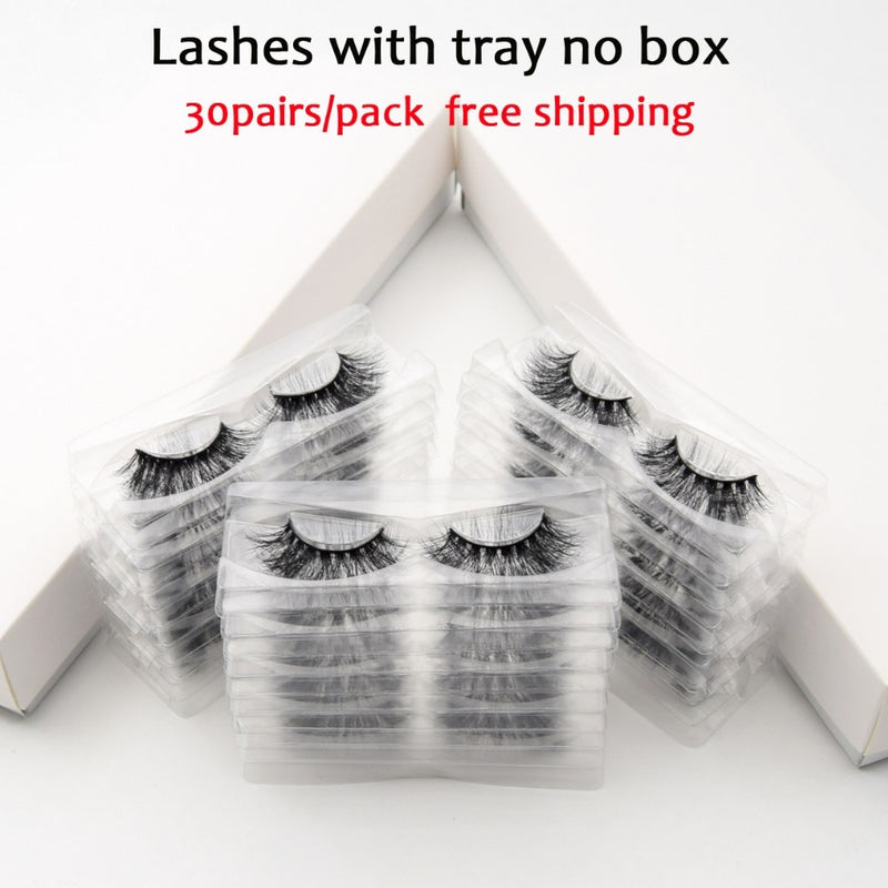 30 pairs/pack Visofree Lashes 3D Mink Eyelashes Full Strip Lashes Handmade Premium Mink Hair Multi-use False Eyelashes Makeup