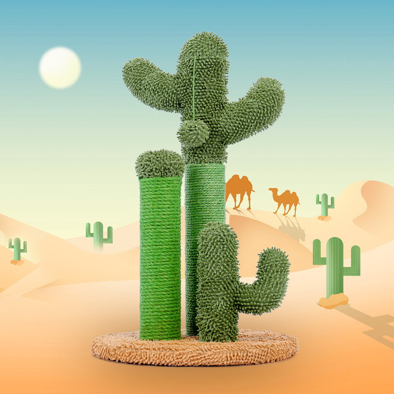 Poste rascador para gatos de Cactus adecuado con cuerda de Sisal, rascador para gatos, Cactus para gatos jóvenes y adultos, marco de escalada