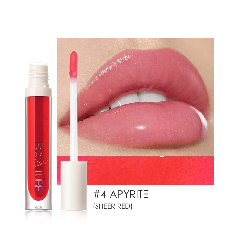 FOCALLURE PLUMPMAX Nourise Lipglosses High Shine&amp;Shimmer Glossy Lips Makeup Non Sticky Plumping Lip Gloss