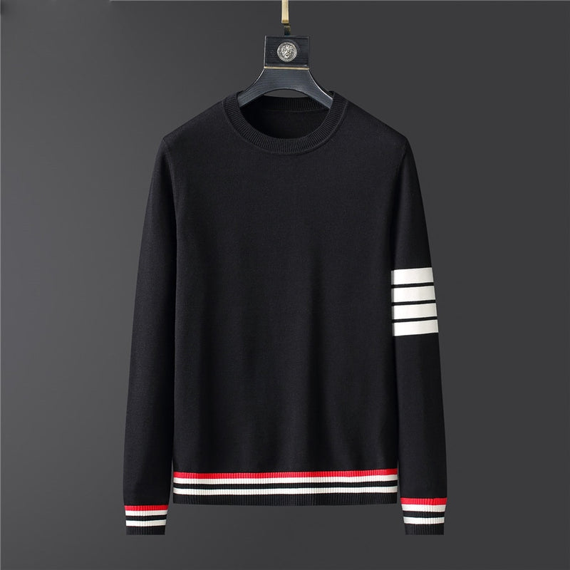 2022 Sweater Mens Clothes Fall Winter Men Clothing Long Sleeve Knitted Pullover Plus Size Striped High Quality Korean Style Tops